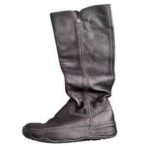 FitFlop Microwobbleboard Leather Knee-High Boots